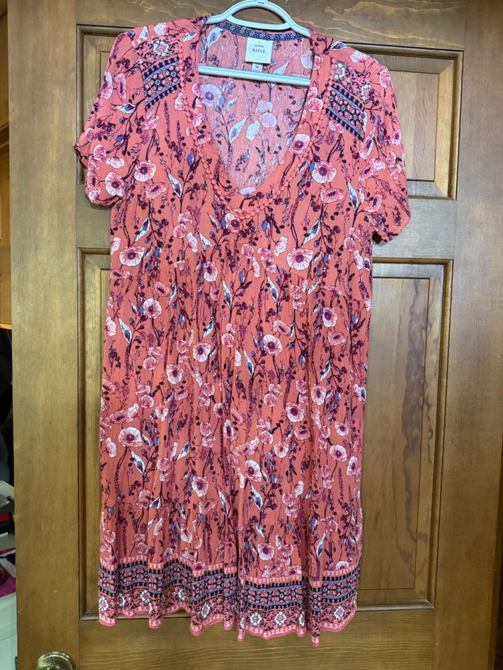 Knox Rose Coral Floral Mini Dress